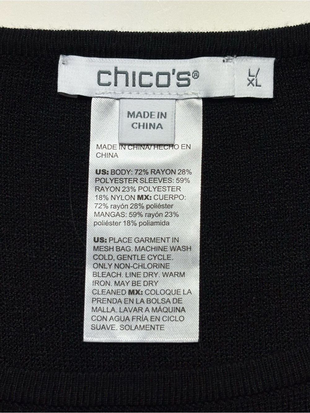 Chicos Black Grommet Detail Poncho Sweater Size L/XL Soft Boxy Knit $129 - Picture 8 of 9